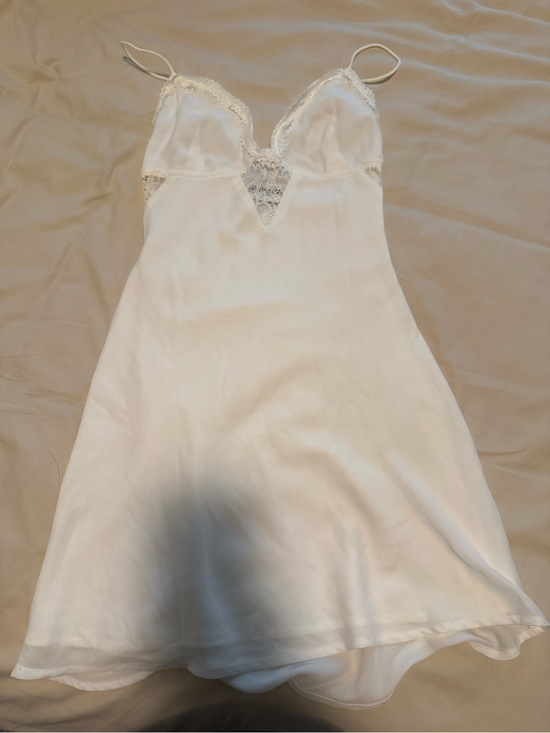 Princess Polly Dresses & Skirts - Princess Polly White Lace-Trim Slip Mini Dress